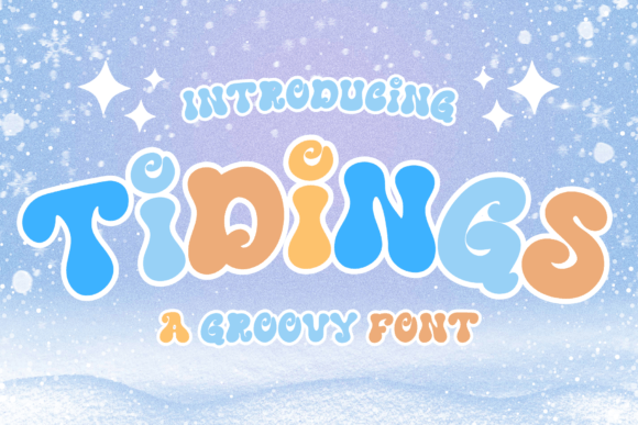Tidings: A Retro Groovy Display Font for Editorial Warmth